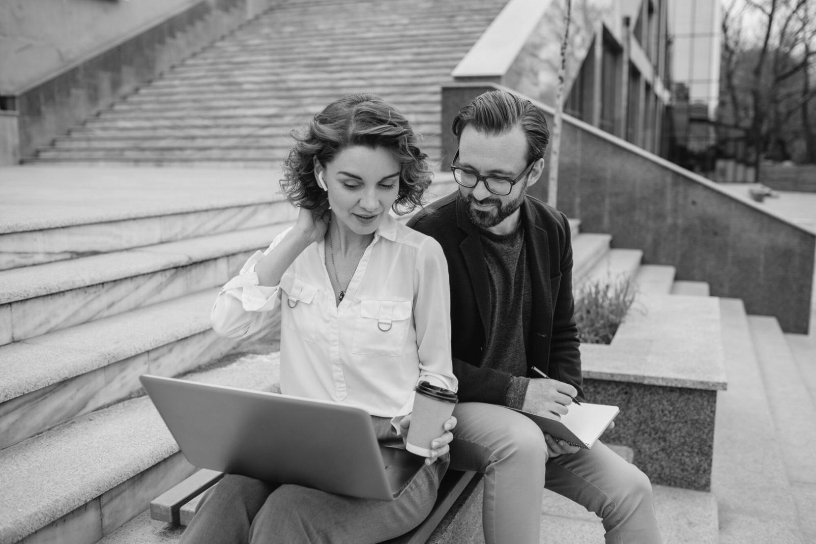 Financial planning workspace with spreadsheets and calculators